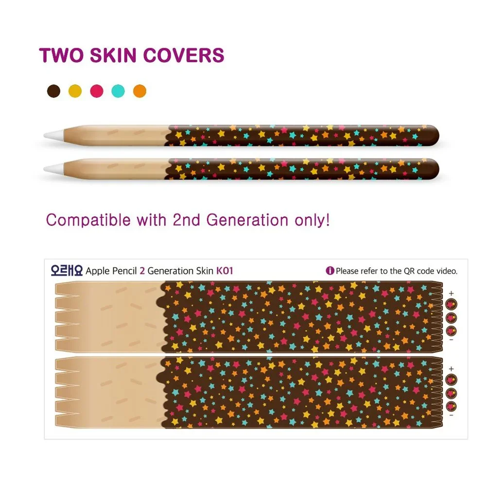Apple Pencil Skin [2 Pack] Ultra Thin 3M Premium Vinyl Cover - 2nd Generation